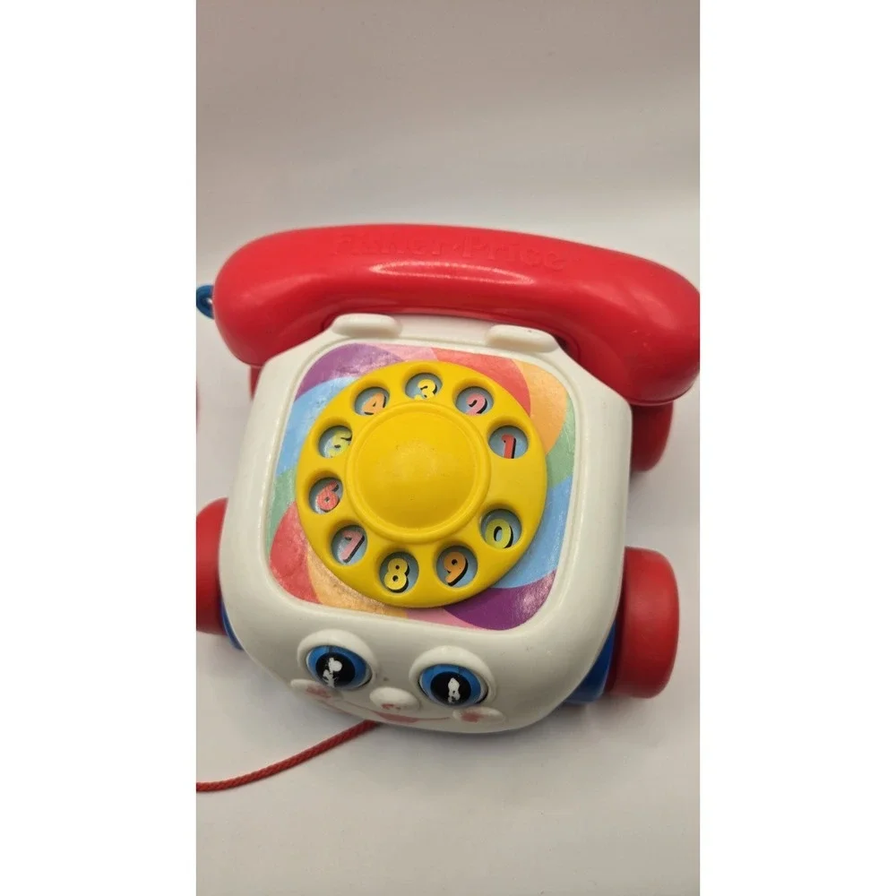 Fisher Price Chatter Telephone Pull Toy Vintage 2000 Mattel Working Dial Baby